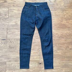 Blue Delta Jeans Women's Size 26x29 Dark Wash Skinny Custom Bespoke Raw Denim
